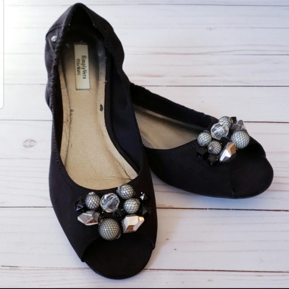 Simply Vera Open Toe Flats